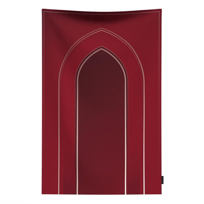 Al-Taqwa Waterproof Prayer Mat, a Durable Rug in Red made from Easy-to-Clean Material, 68x117 cm, for Comfortable Prayer, a Portable Salah Mat for Outdoor, Indoor, and Travel Use