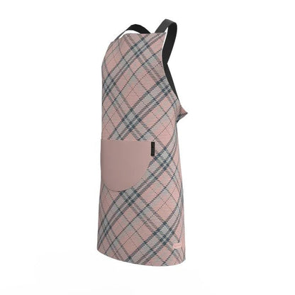 Apron, Cross-Back Design, Soft Cotton-Like Fabric, One Size, Lightweight Breathable Unisex with Front Pocket, for Cooking, and Daily Use