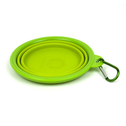 Collapsible Dog Bowl for Cats Dogs, Portable Pet Feeding Watering Dish for Walking Parking Traveling by Genki Cat… (Small, Green)