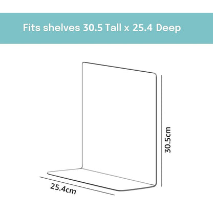 Clear Acrylic Shelf Dividers for Closet Organization 8 Pack, Heavy-Duty, Adjustable Separators for Clothing, Purses & Linens, for Bedroom & Wardrobe