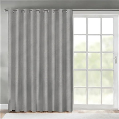 Faux Linen Textured Curtains Durable Fabric-Light Filtering Drapes forLiving Rooms Reception and Bedroom - Steel Grommets - Single Panel