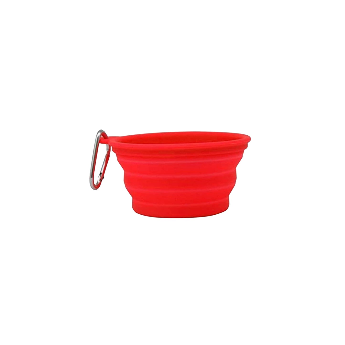 Silicone Portable Collapsible Bowl for Cat Pet Travel Water Food (Red)