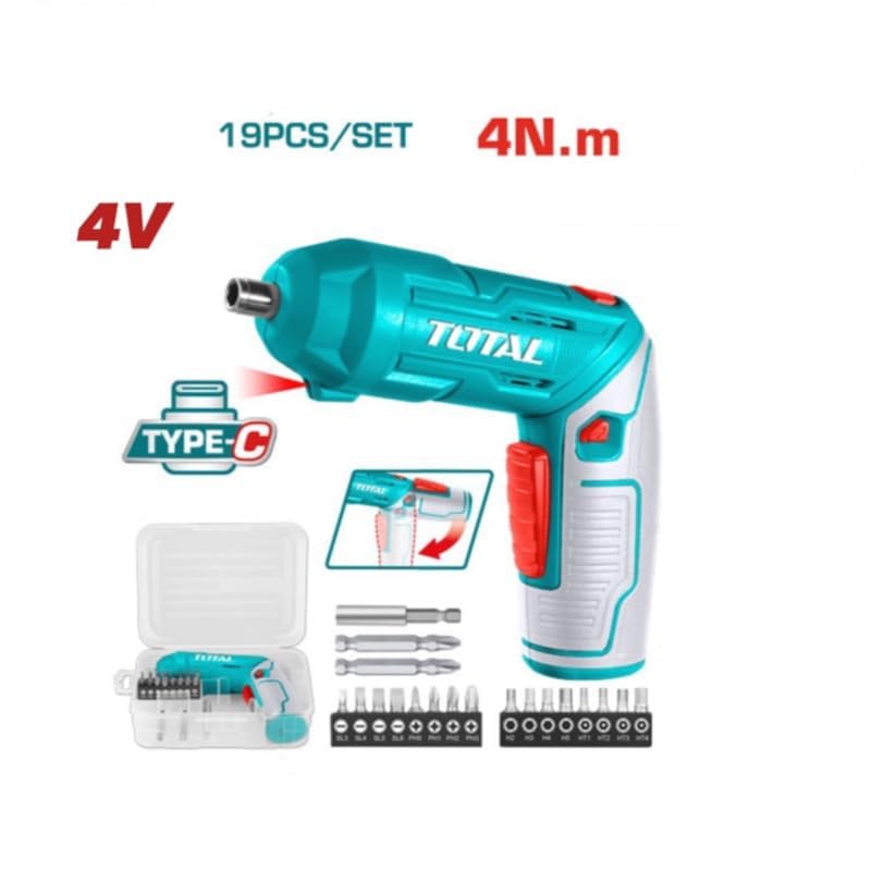 Total Lithium-Ion cordless screwdriver 4V 4Nm Hex shank(1/4") - TSDLI0442