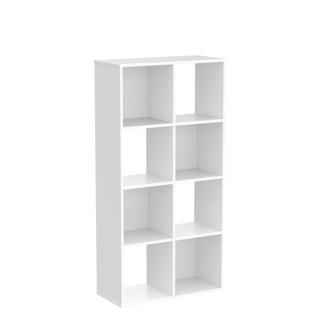 Cube Storage Organizer Shelf, Bookcase with Back Panels and Exterior Edge, Versatile Room Divider, Multi-Cube Options, Modern and Sturdy Shelving (Rustic Grey Oak)