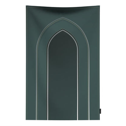 Waterproof Prayer Mat in a deep Dark Green, 68x117 cm, a durable and practical rug perfect for all conditions, easy to clean and ideal for outdoor use, travel, or daily prayers