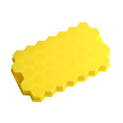 L'HOPAN Ice Cube Molds & Trays - Easy Release Ice Cube Trays Silicone, Totally 37-Ice Trays for Whiskey, Cocktail, LFGB Certified and BPA Free,Yellow