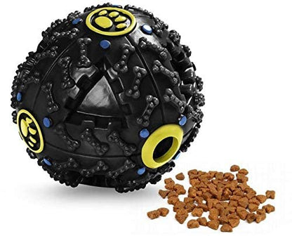 10CM Dog Treat Dispensing Ball Sounding toy Interactive IQ Treat Training toy Food Squeaky Dispenser Ball for Dogs