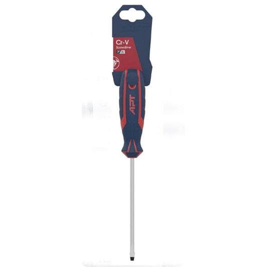 APT HT AH140274-6x150 Slotted Screwdriver with 2 Color Handle and Card Holder, 6mm x 150mm Size