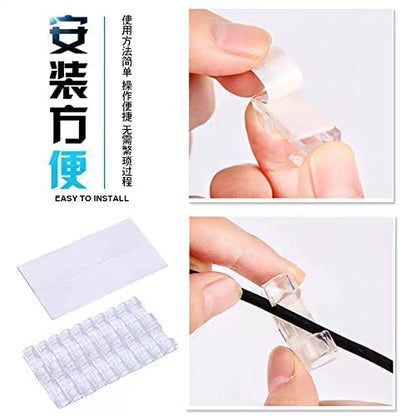 20pcs Self-Adhesive Cable Clip Organizer, White, 18.4cm
