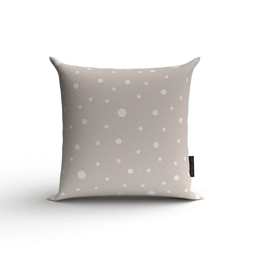 Hazel 2 Canvas Cushion Cover in Beige & White, a durable decorative pillow with a stylish and contemporary neutral pattern, 40x40 cm, a perfect complement to a modern and elegant home