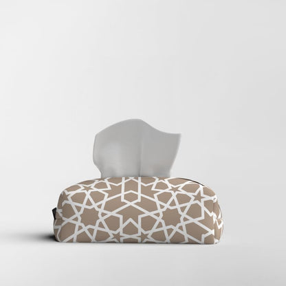 Fabric Tissue Box Cover Premium Fabric Tissue Holder With Leather Layer Inside for Home, Office, and Car Durable and Elegant Tissue Dispenser for Standard Tissue Boxes