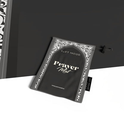 Waterproof Prayer Mat in a stylish Grey and White, 68x117 cm, a durable and practical rug with a contemporary design, ideal for travel and ensuring a clean prayer space anywhere