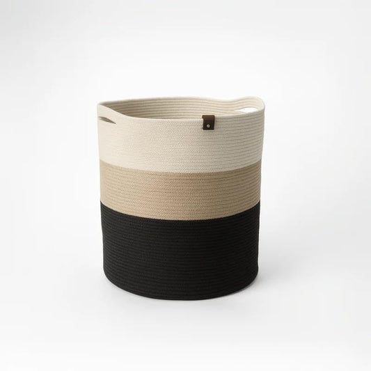 Cotton Rope Basket, Extra Large 45×50 cm, Organizer for Towels Toys Blankets Clothes, Shape-Holding Storage Bin for Bedroom Bathroom Living Room