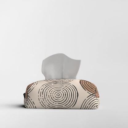 Fabric Tissue Box Cover Premium Fabric Tissue Holder With Leather Layer Inside for Home, Office, and Car Durable and Elegant Tissue Dispenser for Standard Tissue Boxes