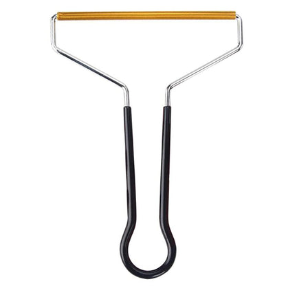 ULWSY Lint remover, portable reusable defuzzer clothes brush lint rolled for woven coat carpet knitted pet hair, black handle