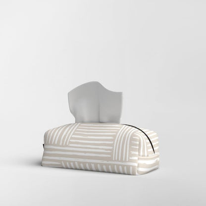 Fabric Tissue Box Cover Premium Fabric Tissue Holder With Leather Layer Inside for Home, Office, and Car Durable and Elegant Tissue Dispenser for Standard Tissue Boxes