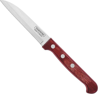 Polywood Paring Knife 3 Inches, High-Performance Stainless Steel Blade, Ergonomic Polywood Handle, Perfect for Precise Cutting, Durable and Stylish, Red