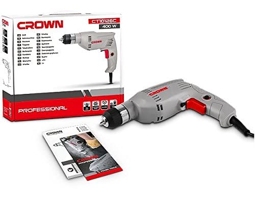 Electric Drill Reversable 10mm Keyless Chuck 400W (CT10126C)