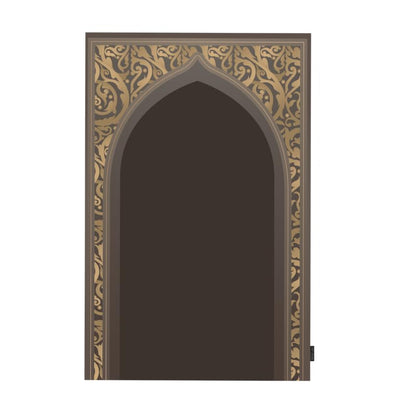 Al-Hedaya Waterproof Prayer Mat, a Durable Rug in Brown made from Wipeable Material, 68x117 cm, for Comfortable Prayer, an Easy-to-Clean Salah Mat for Outdoor, Indoor, and Travel