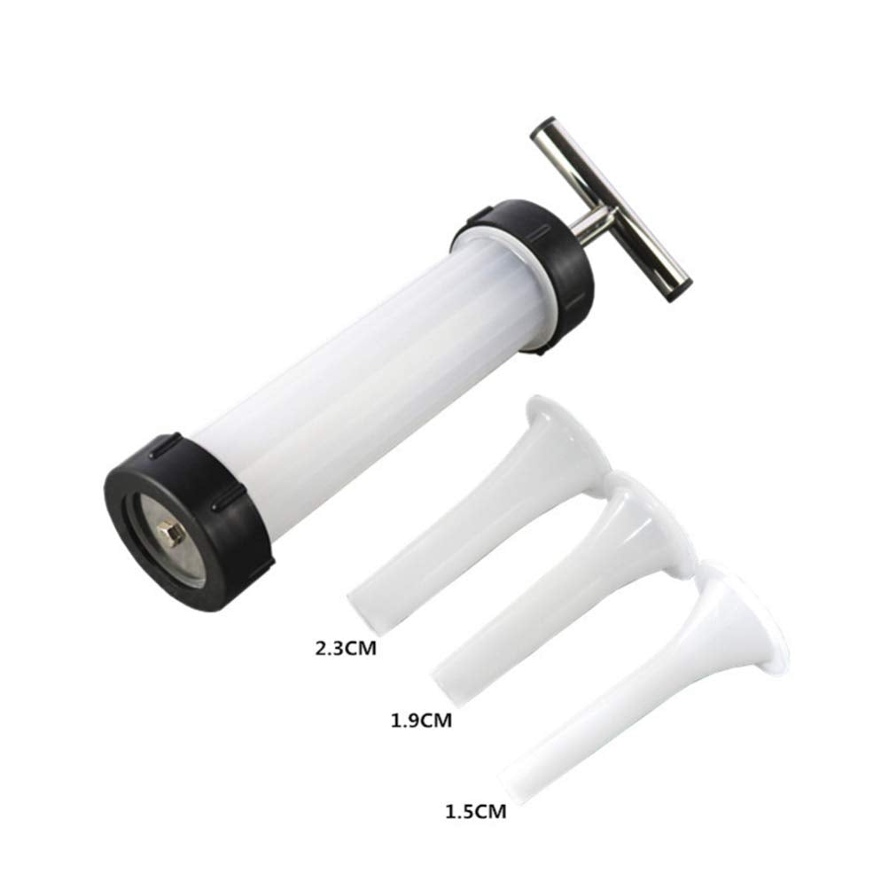 آلة حشو السجق اليدوية - صانعة سجق يدوية مزودة بثلاثة قمعات، وأداة حشو اللحوم للسجق المنزلي والسلامي والمزيد