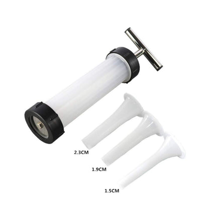 آلة حشو السجق اليدوية - صانعة سجق يدوية مزودة بثلاثة قمعات، وأداة حشو اللحوم للسجق المنزلي والسلامي والمزيد