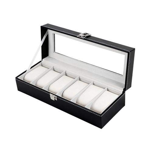 6 Grid PU Leather Watch Display Box