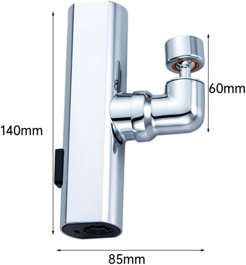 P PIPITA New Waterfall Kitchen Faucet, 3 In 1 360° Rainfall Kitchen Sink Faucet, Multi Function Faucet for Washing Vegetable Fruit, Anti-Splash Device for Kitchen, Bathroom,Silver