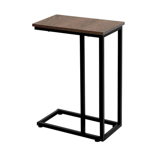 Chrome Accent Metal Base C-Table for Living Room Bedroom Balcony Family and Office and More Keep Snacks, Drinks, Books and Phone at Easy Reach