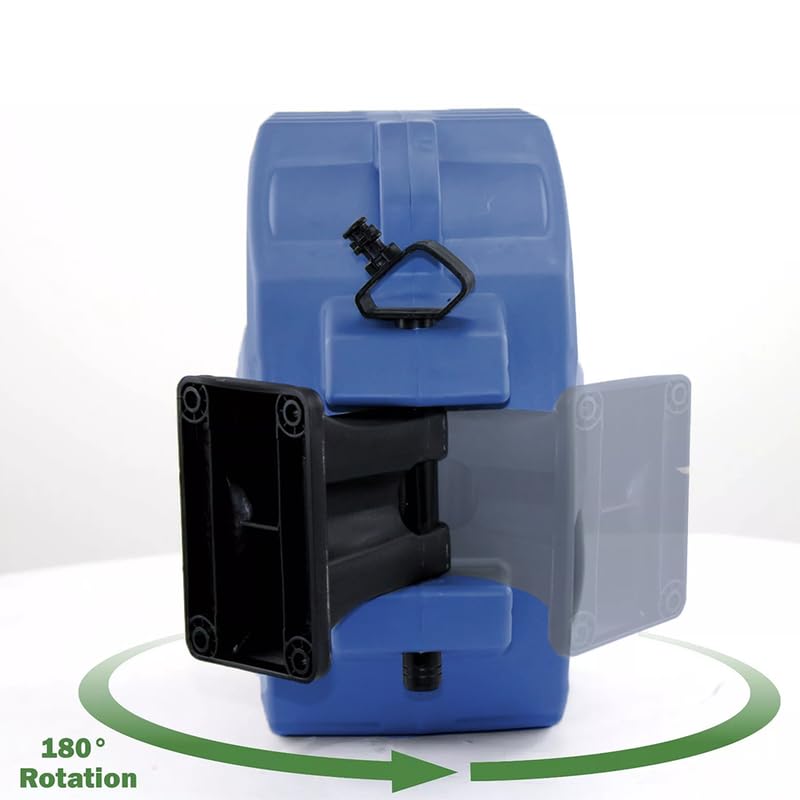 APT Wall Mounted Garden Hose Reel, Retractable Auto Rewind Pipe, 15m, 180 Swivel, Compact Blue Design, Durable PVC Hose, Outdoor Patio Watering Equipment, Lawn Plants Cleaning, Easy Storage