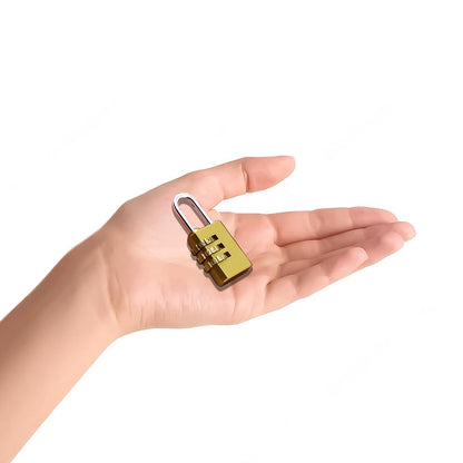 Volo 3 Digit Brass Re-Settable Combination Padlock/Password Lock/resettable Combination Lock for Travel Bags, Travel Lock. (3pcs)
