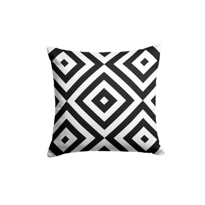 Canvas Mono Cushion Cover in Black & White, 40x40 cm, a durable decorative pillow with a bold monochromatic design, ideal for a modern, graphic, and high-contrast interior style