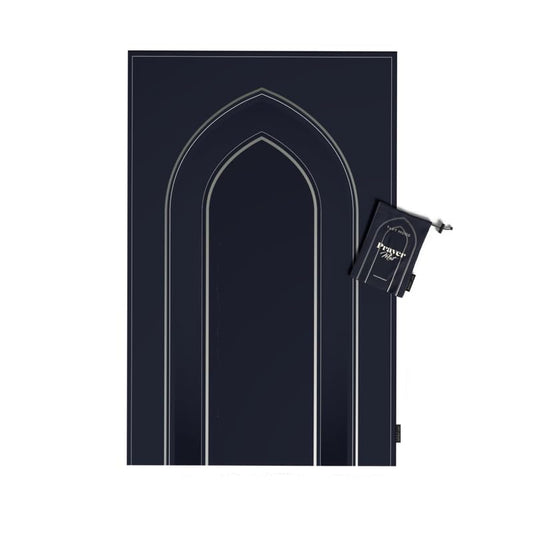 Waterproof Prayer Mat in a classic Dark Blue, 68x117 cm, a durable and easy-to-clean rug, providing a convenient and reliable surface for prayer during travel or outdoor activities