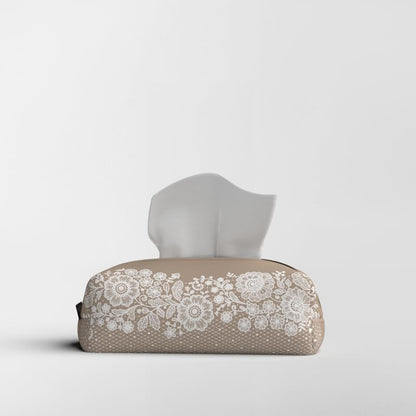 Fabric Tissue Box Cover Premium Fabric Tissue Holder With Leather Layer Inside for Home, Office, and Car Durable and Elegant Tissue Dispenser for Standard Tissue Boxes