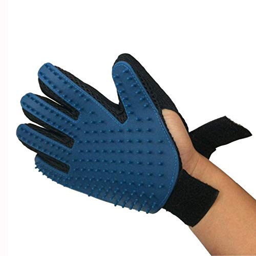 True touch cat dog beauty massage comb hair removal brush sticky hair - Blue