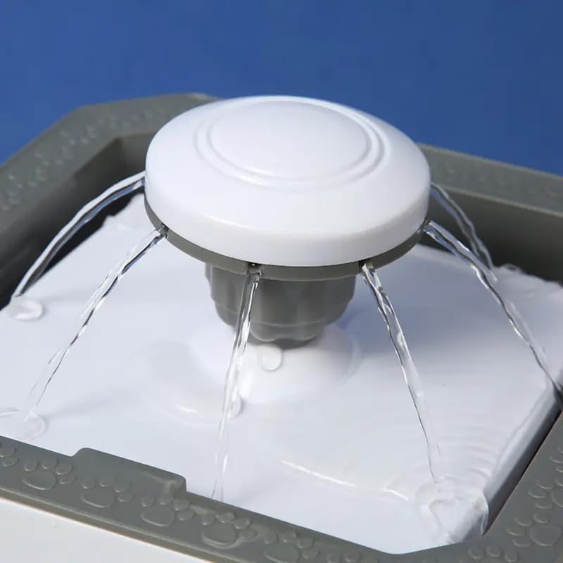 RIVUGJA Pet Water Fountain Dog Cat Water Fountain 2.5L Automatic Ultra Quiet Pet Water Fountain Water Dispenser with Filter Dog Bowl Dispenser with Super Long Life Span Pump Triple Filters