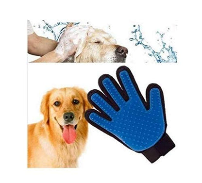 Pet Dog Cat True Touch Deshedding Brush Glove Gentle efficient Massage Grooming