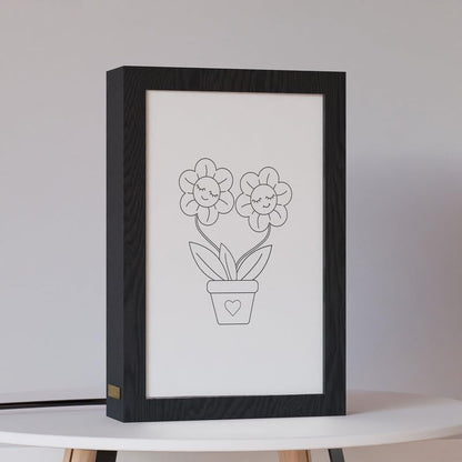 Natrual Wood 2 In 1 Photo Lighting Frame