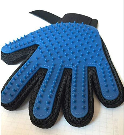 Pet Grooming Glove Brush for Dogs [zZ] Blue