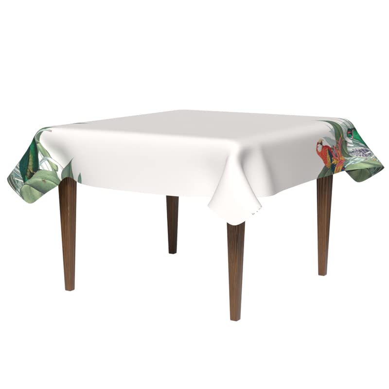 Dazzle Waterproof Tablecloth, a Multicolor 140x140 cm Square Table Cover made from Wipeable Polyester, a Fresh and Vibrant Spillproof Protector for your Kitchen or Dining Room Table