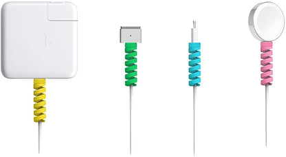 Spiral Cable Protector and Charger Cable Saver, Durable Wire Organizer for iPhone, Android, USB Cables, Prevents Fraying, Flexible and Easy to Install, Suitable for All Charging Cables