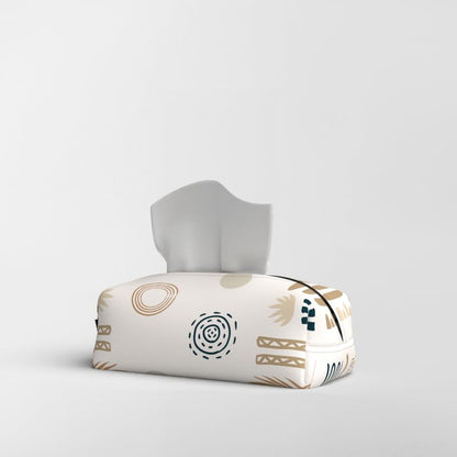 Fabric Tissue Box Cover Premium Fabric Tissue Holder With Leather Layer Inside for Home, Office, and Car Durable and Elegant Tissue Dispenser for Standard Tissue Boxes