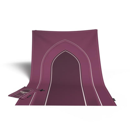 Al-Taqwa Waterproof Prayer Mat, a Durable Rug in Purple made from Wipeable Material, 68x117 cm, for Comfortable Prayer, an Easy-to-Clean Salah Mat for Outdoor, Indoor, and Travel