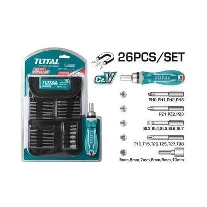 Total Tools TACSD30266 26-Piece System Screwdriver Set