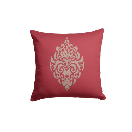 Canvas Damask Red Cushion Cover, a bold decorative pillow with a classic pattern in a vibrant red, 40x40 cm, made from durable fabric for a striking and elegant statement piece