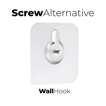 Screw Alternative Wall Hook – Self Adhesive Reusable Heavy Duty Wall Hanger for Bathroom, Kitchen, Tiled Walls – No Drilling Required – Transparent Design