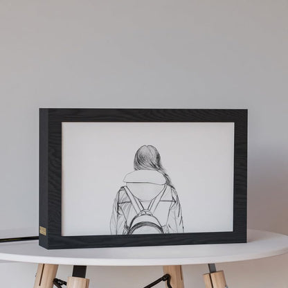Natrual Wood 2 In 1 Photo Lighting Frame