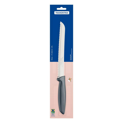 Plenus Bread Knife, 8-Inch Stainless Steel Blade, Gray Polypropylene Handle, Sharp and Durable, Perfect for Slicing Bread, Baguettes, and Pastries