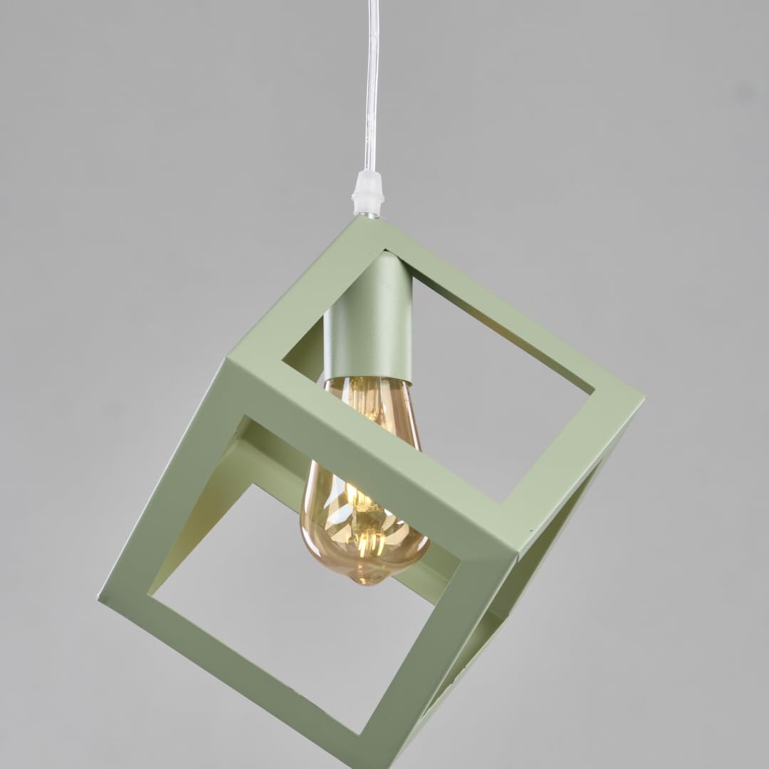 دلايه سقف علي شكل مكعب لون الاخضر من نجفه شوب Green cube pendant MGN1019 From Nagafa shop