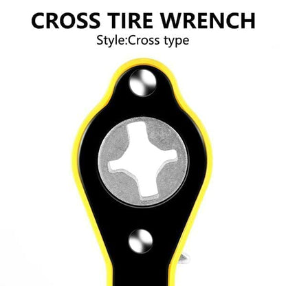 Automobile Tire Ratchet Wrench - Labor-Saving Tire Removal Tool with Rocker Arm for Quick and Efficient Wheel Maintenance - Heavy-Duty and Durable Design for Cars