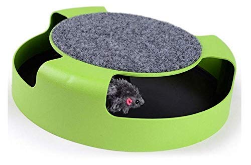 Cat Kitten Catch The Mouse Moving Play Toy Plush Scratching Claw Mat